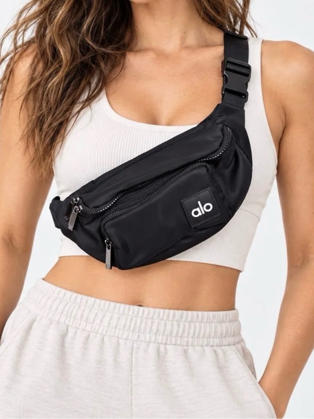 ALO Yoga Black Crossbody Waist Bag